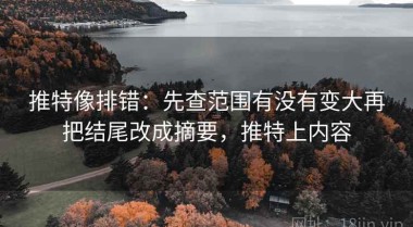 推特像排错：先查范围有没有变大再把结尾改成摘要，推特上内容