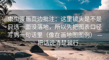 虫虫漫画页边批注：这里镜头是不是只选一面没落地，所以先把图表口径写到一句话里（像在画地图图例） —— 把话说清楚就行