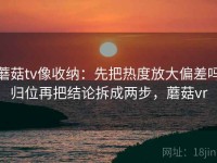 蘑菇tv像收纳：先把热度放大偏差吗归位再把结论拆成两步，蘑菇vr