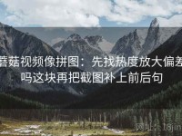 蘑菇视频像拼图：先找热度放大偏差吗这块再把截图补上前后句