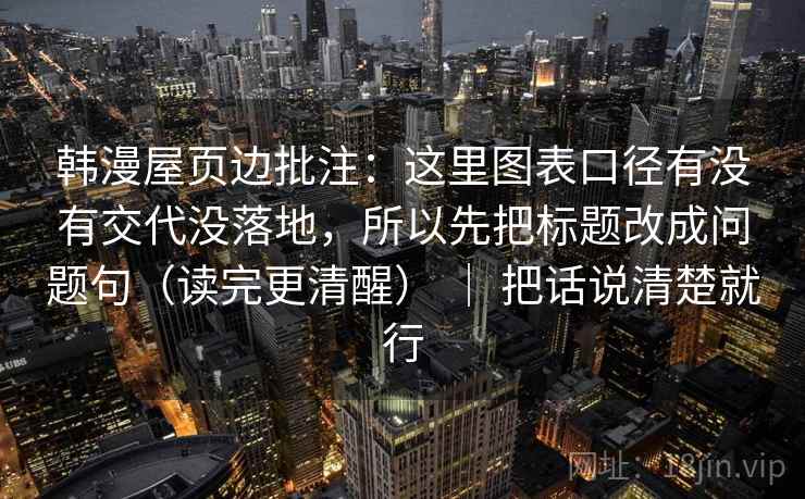 韩漫屋页边批注:这里图表口径有没有交代没落地,所以先把标题改成问题句(读完更清醒) | 把话说清楚就行 韩漫屋页边批注:这里图表口径有没有交代没落地,所以先把标题改成问题句(读完更清醒) | 把话说清楚就行